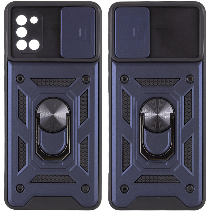 Ударостійкий чохол Camshield Serge Ring на Samsung Galaxy A31 (Синій)