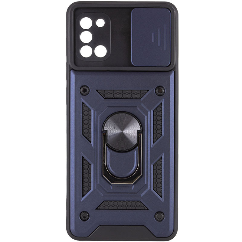 Фото Ударостійкий чохол Camshield Serge Ring на Samsung Galaxy A31 (Синій) на vchehle.ua