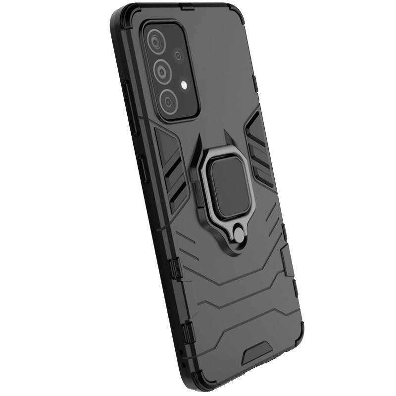 Фото Ударостійкий чохол Transformer Ring for Magnet на Samsung Galaxy A52 4G / A52 5G / A52s (Чорний / Soul Black) в маназині vchehle.ua