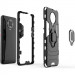Фото Ударостійкий чохол Transformer Ring for Magnet на Xiaomi Redmi K30 Pro / Poco F2 Pro (Чорний / Soul Black) на vchehle.ua
