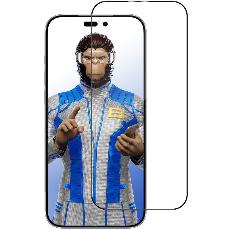 Захисне 2.5D скло Blueo AR Anti-Reflective HD на Apple iPhone 17 / 17 Pro / 16 Pro (6.3") (Чорний) в магазині vchehle.ua