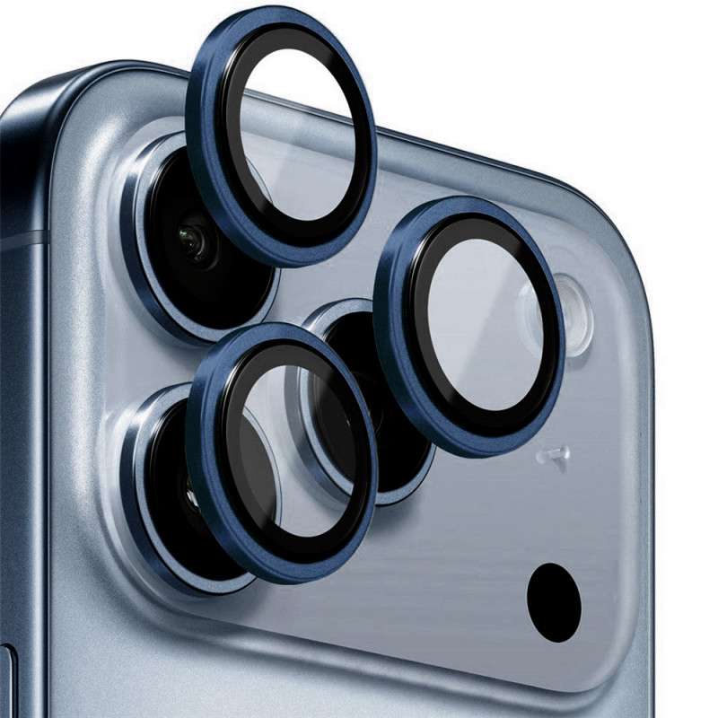 Защитное стекло BlueO Metal на камеру для Apple iPhone 17 Pro / 17 Pro Max (Темно-синий / Dark Blue)