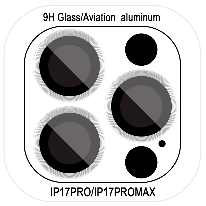 Захисне скло Metal Classic на камеру (в упак.) на Apple iPhone 17 Pro (6.3") / 17 Pro Max (6.9") (Срібний / Silver)