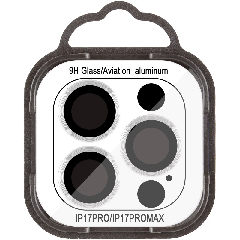 Фото Захисне скло Metal Classic на камеру (в упак.) на Apple iPhone 17 Pro (6.3") / 17 Pro Max (6.9") (Срібний / Silver) на vchehle.ua