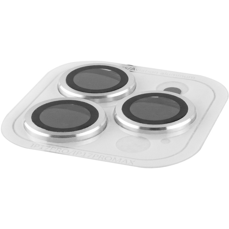 Захисне скло Metal Classic на камеру (в упак.) на Apple iPhone 17 Pro (6.3") / 17 Pro Max (6.9") (Срібний / Silver) в магазині vchehle.ua