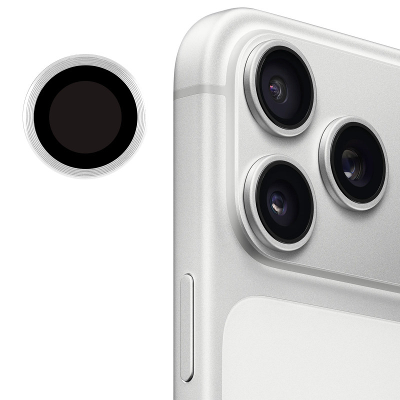 Купити Захисне скло Metal Classic на камеру (в упак.) на Apple iPhone 17 Pro (6.3") / 17 Pro Max (6.9") (Срібний / Silver) на vchehle.ua