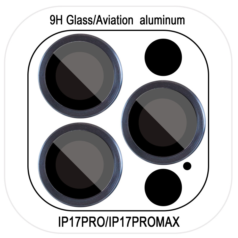 Захисне скло Metal Classic на камеру (в упак.) на Apple iPhone 17 Pro (6.3") / 17 Pro Max (6.9") (Синій / Dark Blue)