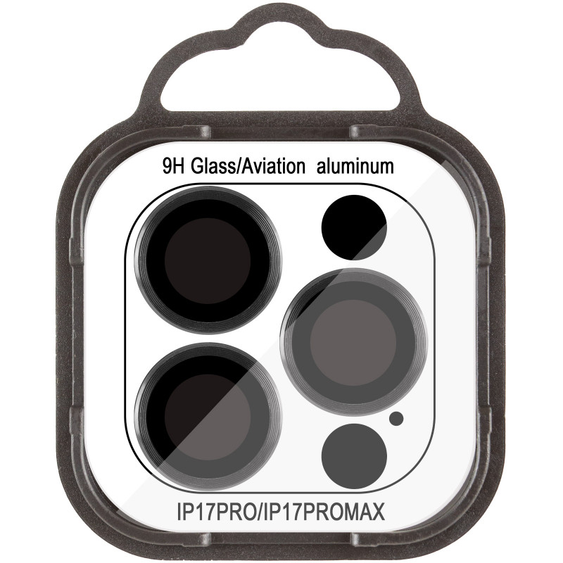 Фото Захисне скло Metal Classic на камеру (в упак.) на Apple iPhone 17 Pro (6.3") / 17 Pro Max (6.9") (Чорний / Black) на vchehle.ua
