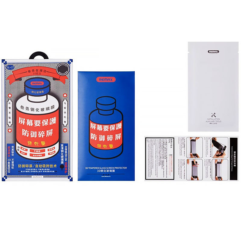 Купити Захисне скло Remax 3D (GL-27) на Apple iPhone 16 Pro Max (6.9") (Чорний) на vchehle.ua