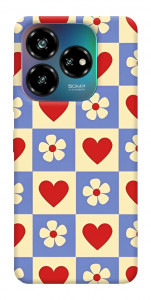 Чехол Сердечки-цветочки для ZTE Nubia V60