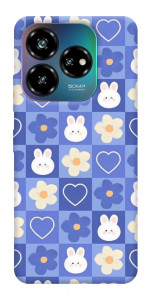 Чехол Кролики-цветочки для ZTE Nubia V60