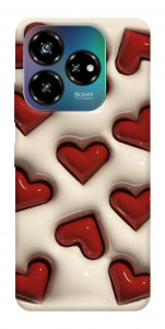 Чехол Выпуклые сердца для ZTE Nubia V60
