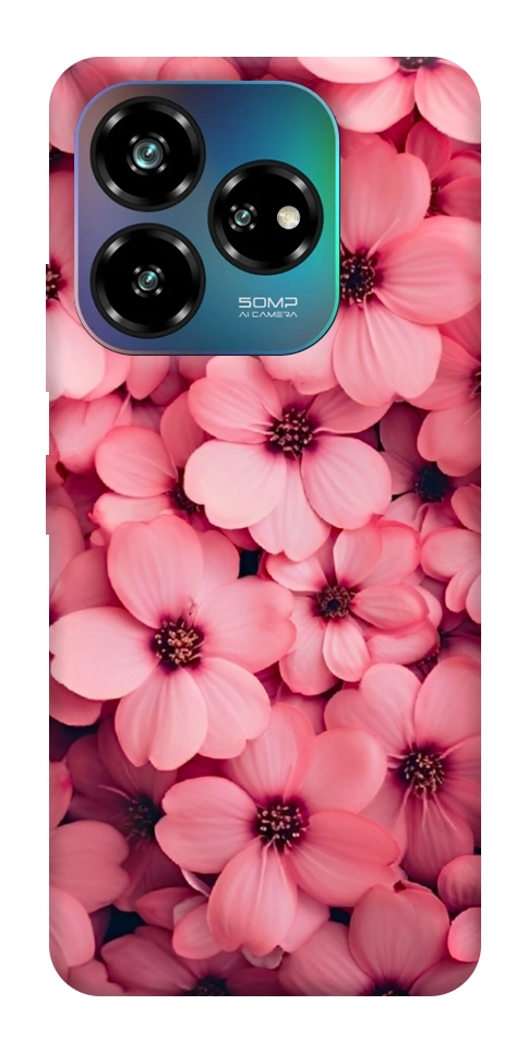 Чехол Pink flowers для ZTE Nubia V60