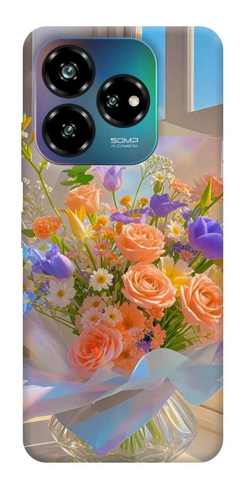 Чехол Яркий букет для ZTE Nubia V60