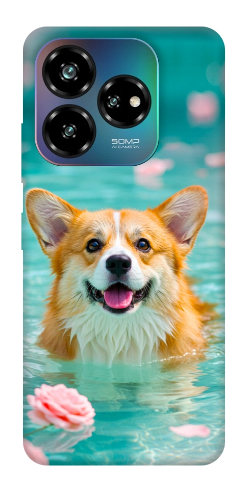 Чехол Swimming corgi для ZTE Nubia V60