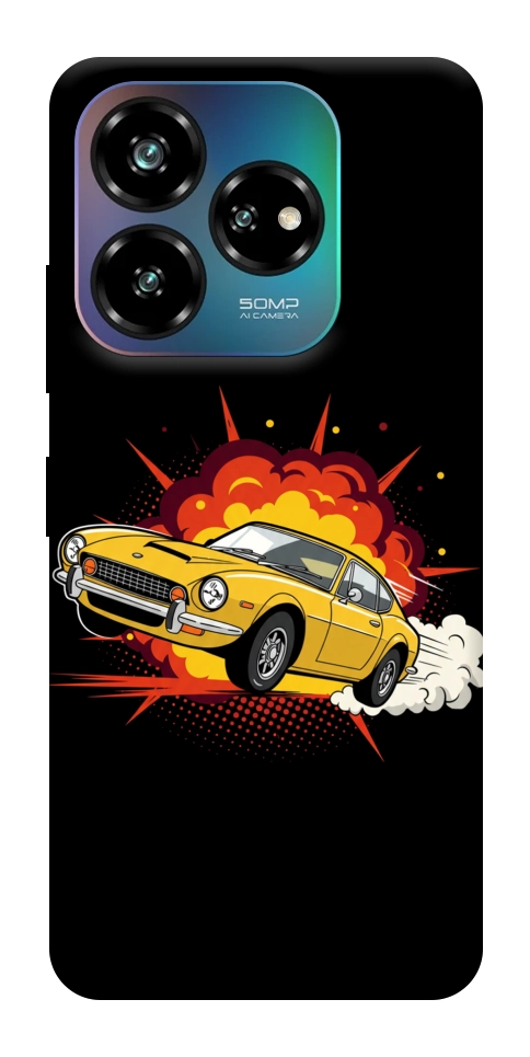 Чехол Retro comics car black для ZTE Nubia V60