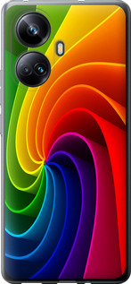 Чехол для Realme 10 Pro Plus Радужный вихрь