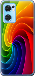 Чехол для Oppo Reno7 5G Радужный вихрь