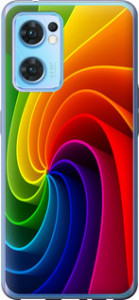 Чехол для Oppo Reno7 5G Радужный вихрь
