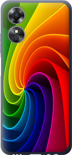Чехол для Oppo A17 Радужный вихрь