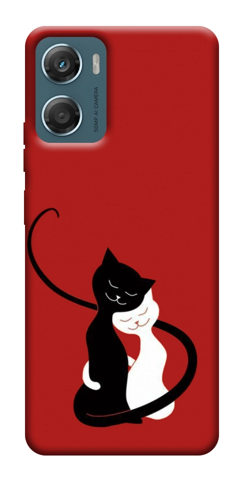 Чехол Влюбленные коты для Motorola Moto G06