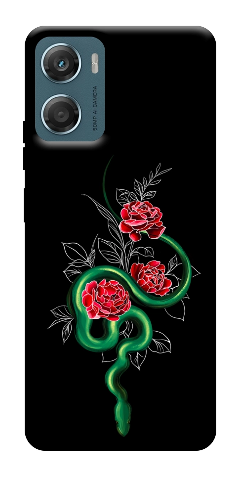 Чехол Snake in flowers для Motorola Moto G06