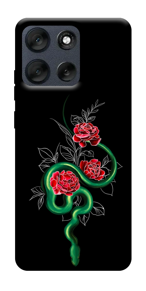 Чехол Snake in flowers для Motorola Moto G56 5G