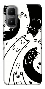 Чохол Чорно-білі коти для Infinix Smart 10