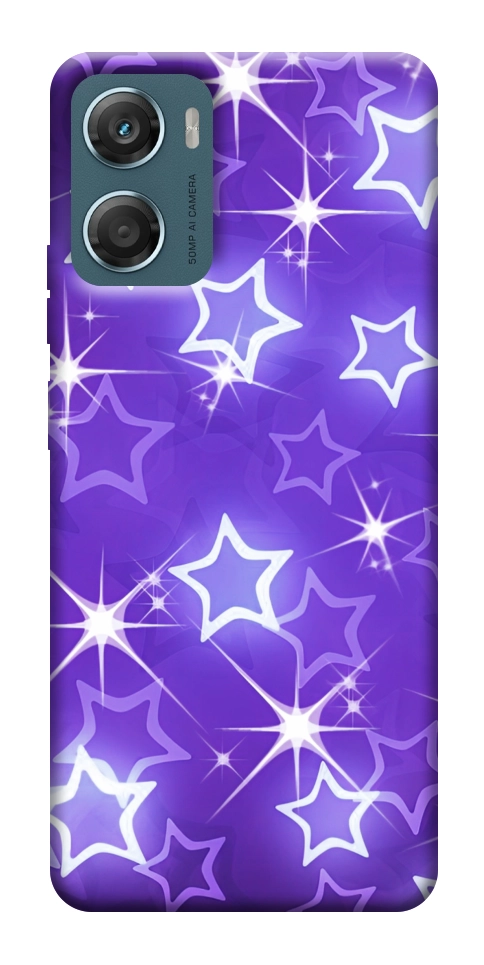 Чехол Purple sparkles для Motorola Moto G06