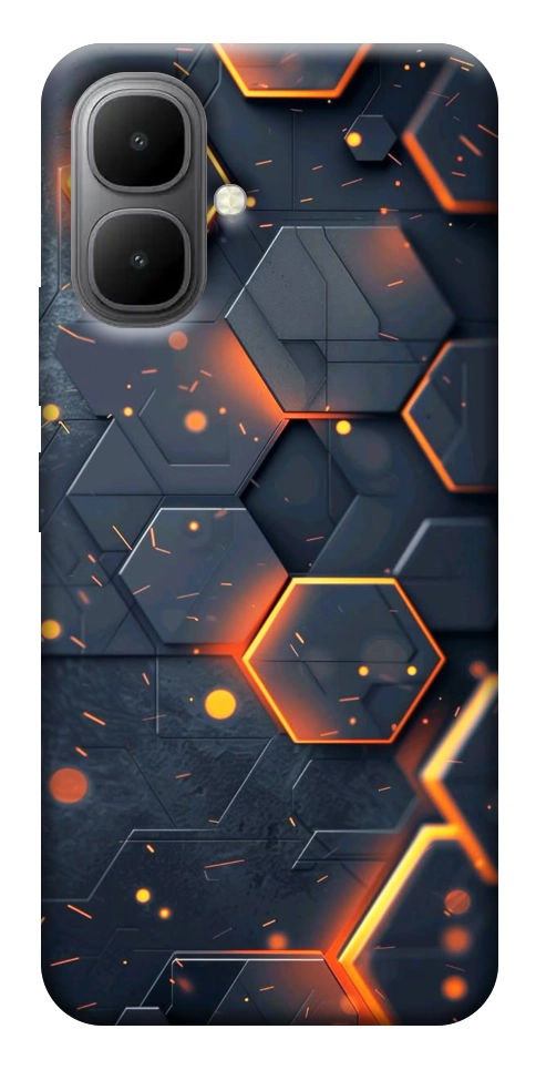 Чехол Burning hex pattern для Infinix Smart 10