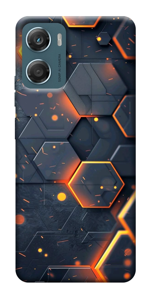 Чехол Burning hex pattern для Motorola Moto G06
