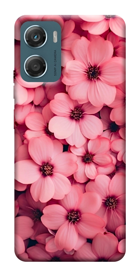 Чехол Pink flowers для Motorola Moto G06
