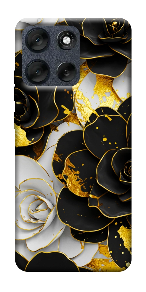 Чехол Flower black-white для Motorola Moto G56 5G