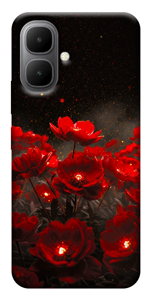 Чехол Burning flowers для Infinix Smart 10