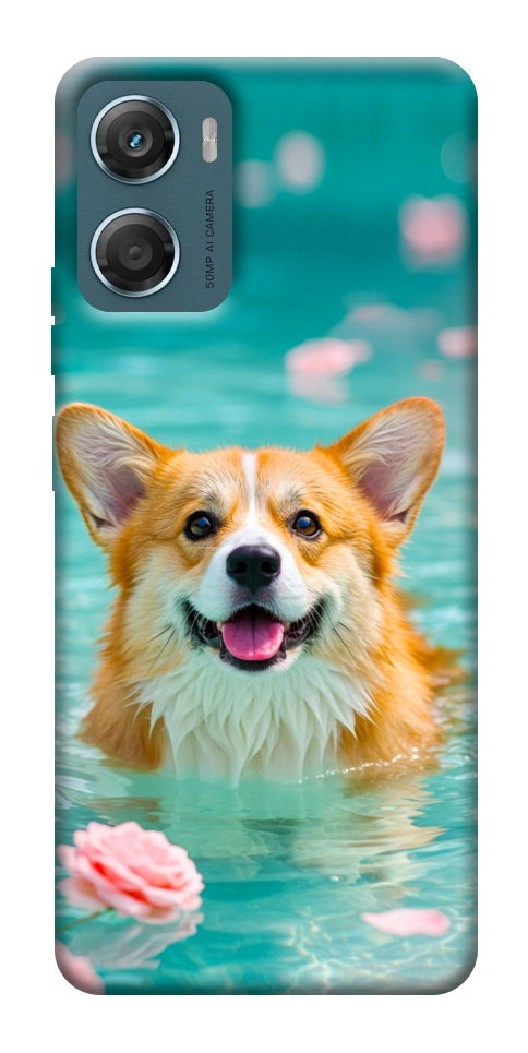 Чехол Swimming corgi для Motorola Moto G06