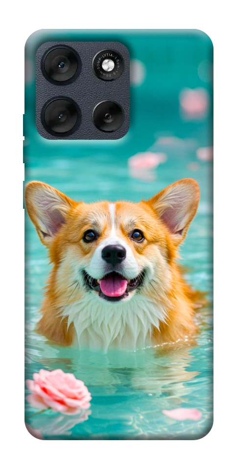 Чехол Swimming corgi для Motorola Moto G56 5G
