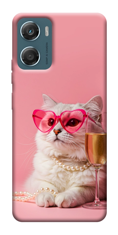 Чехол Pinky cat для Motorola Moto G06