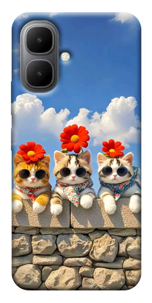 Чехол Flower cats для Infinix Smart 10