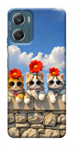 Чехол Flower cats для Motorola Moto G06