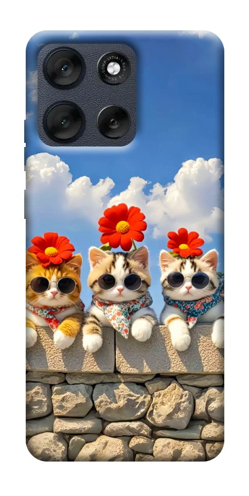 Чехол Flower cats для Motorola Moto G56 5G