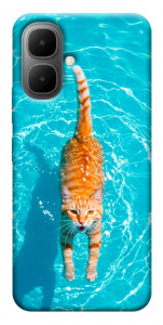 Чехол Cat swimming для Infinix Smart 10
