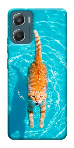 Чехол Cat swimming для Motorola Moto G06