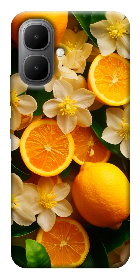 Чехол Лимоны и цветы для Infinix Smart 10