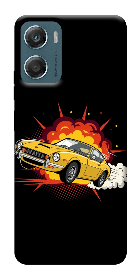 Чехол Retro comics car black для Motorola Moto G06