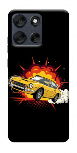Чехол Retro comics car black для Motorola Moto G56 5G
