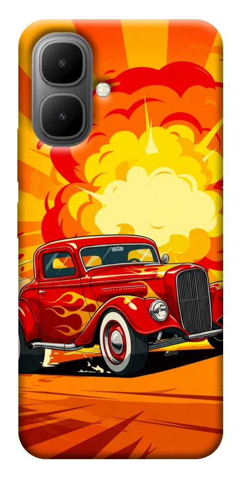 Чехол Retro comics car для Infinix Smart 10