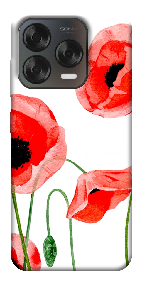 Чохол Акварельні маки для ZTE Nubia V70 Design
