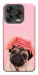 Чохол Мопс із квітами для ZTE Nubia V70 Design