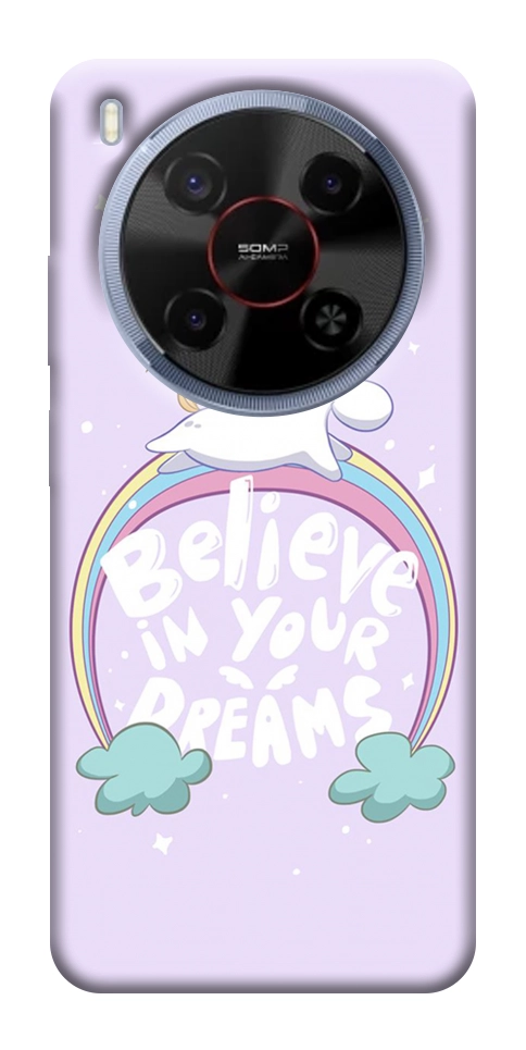 Чехол Believe in your dreams unicorn для ZTE Nubia V70 Max