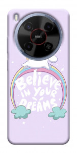 Чехол Believe in your dreams unicorn для ZTE Nubia V70 Max